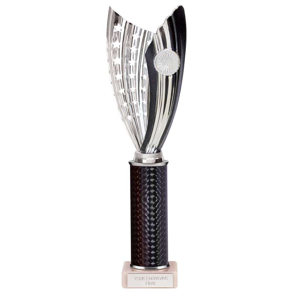 Glamstar Black & Silver Tube Trophy – 340mm