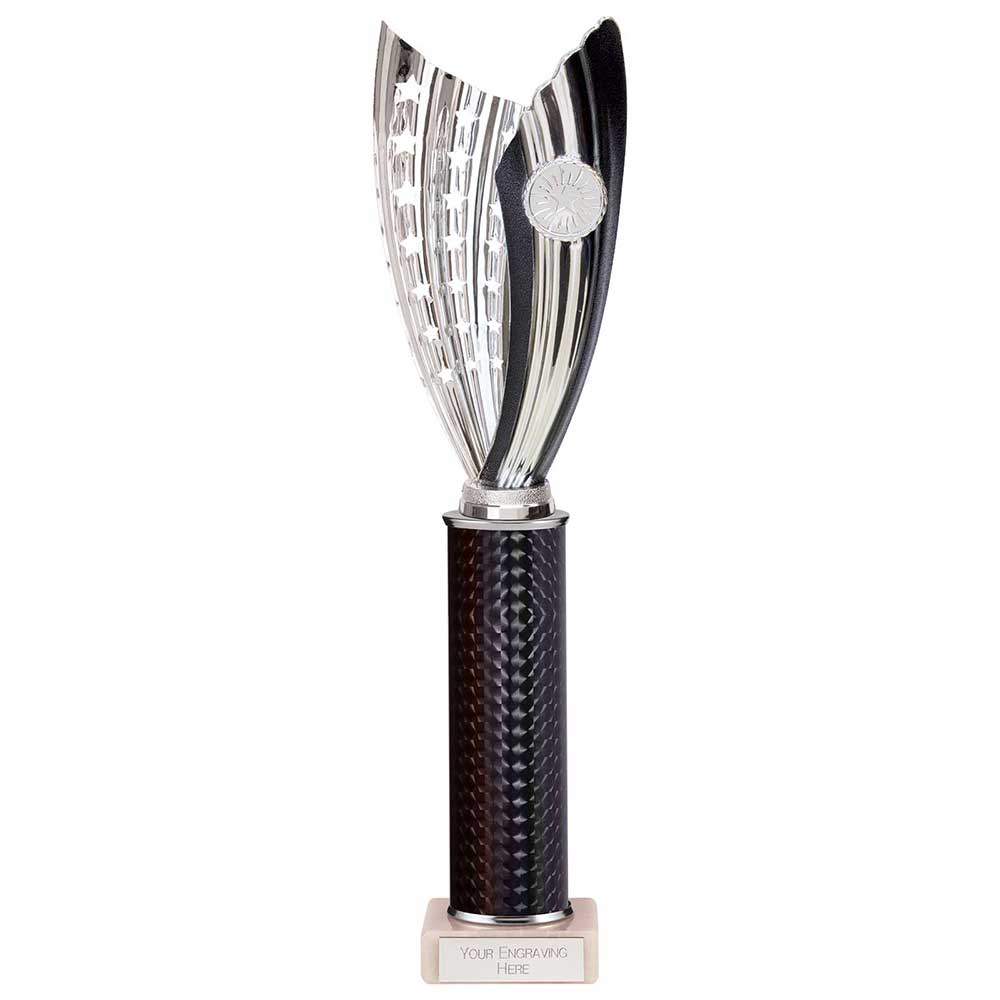 Glamstar Black & Silver Tube Trophy – 365mm
