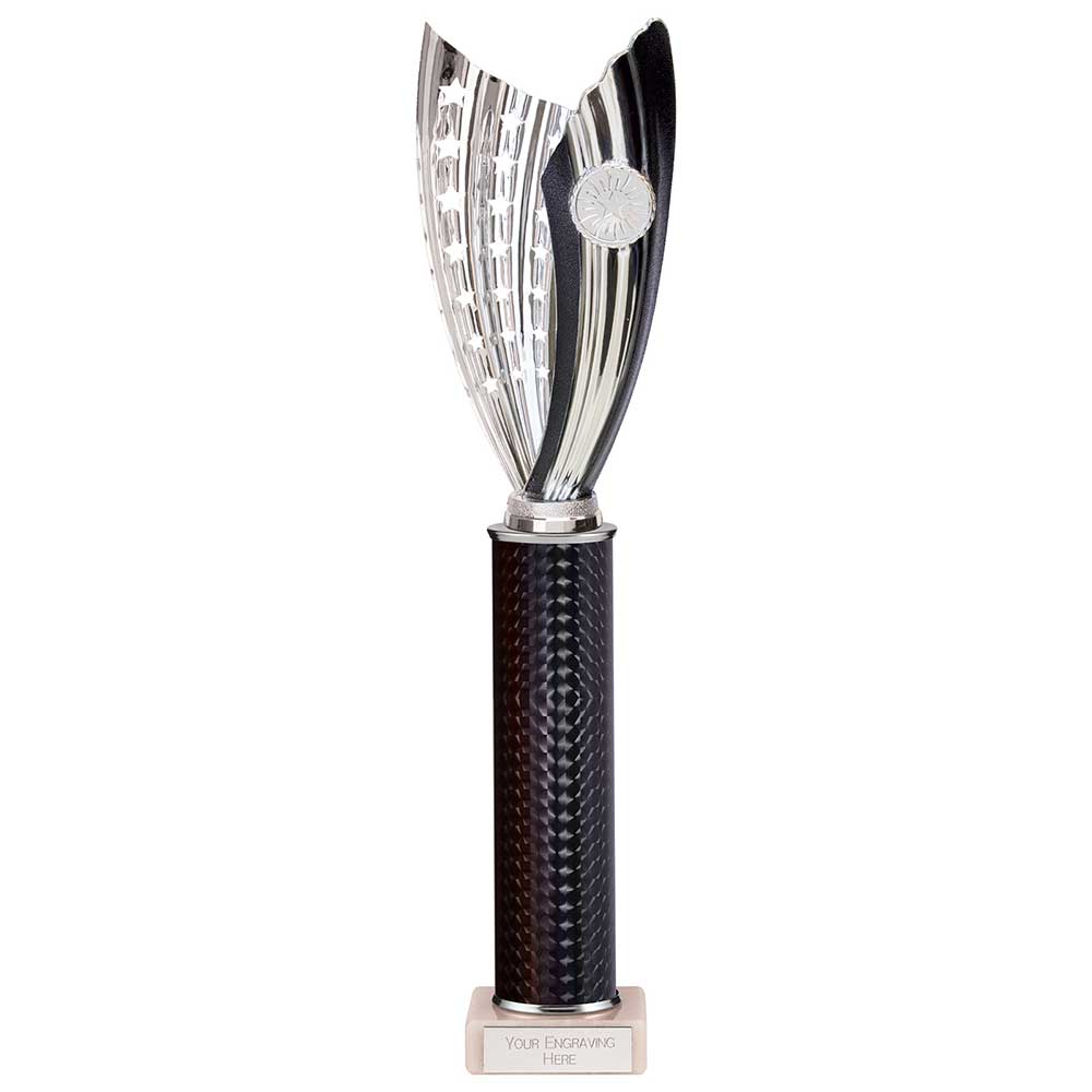 Glamstar Black & Silver Tube Trophy – 390mm