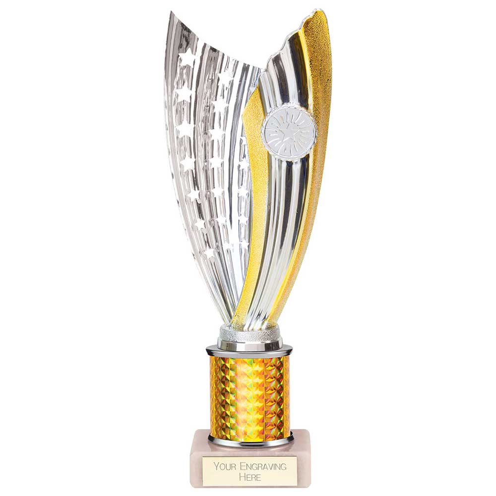 Glamstar Gold & Silver Tube Trophy