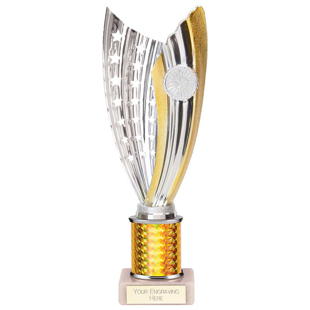 Glamstar Gold & Silver Tube Trophy – 240mm