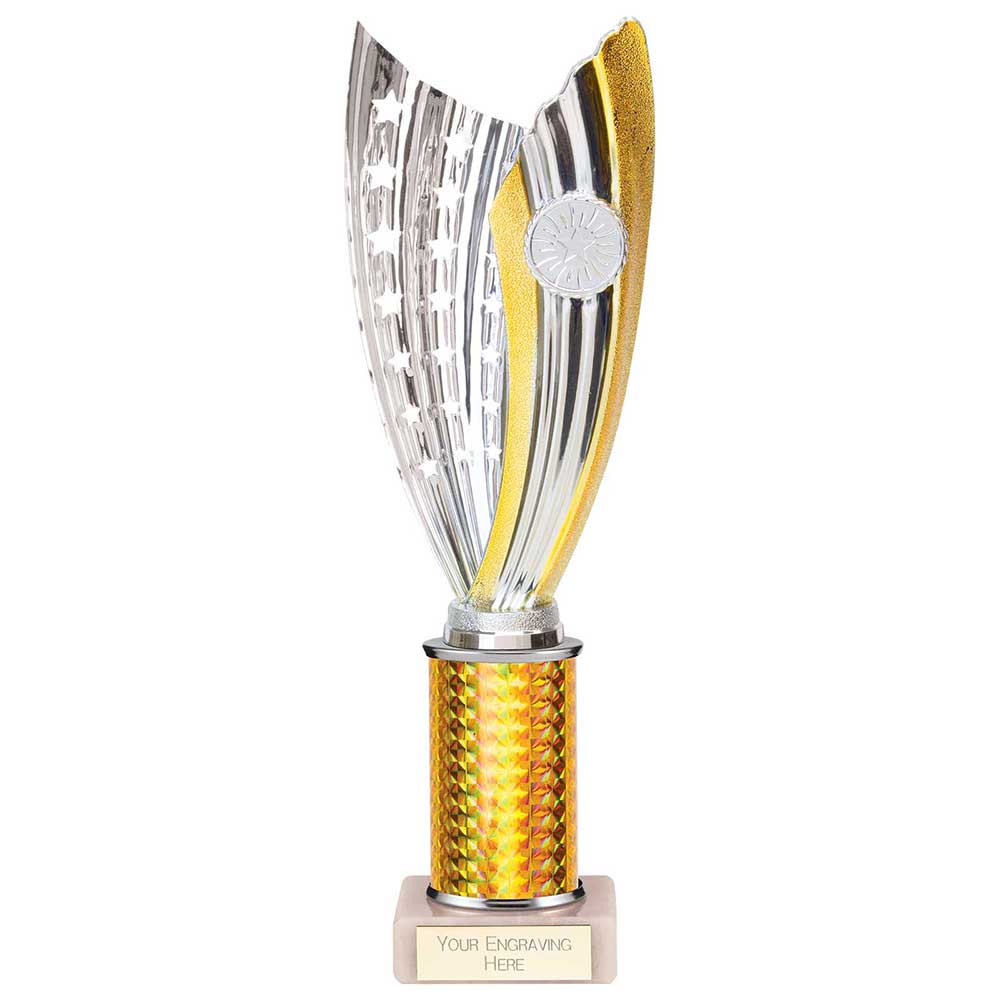 Glamstar Gold & Silver Tube Trophy – 290mm