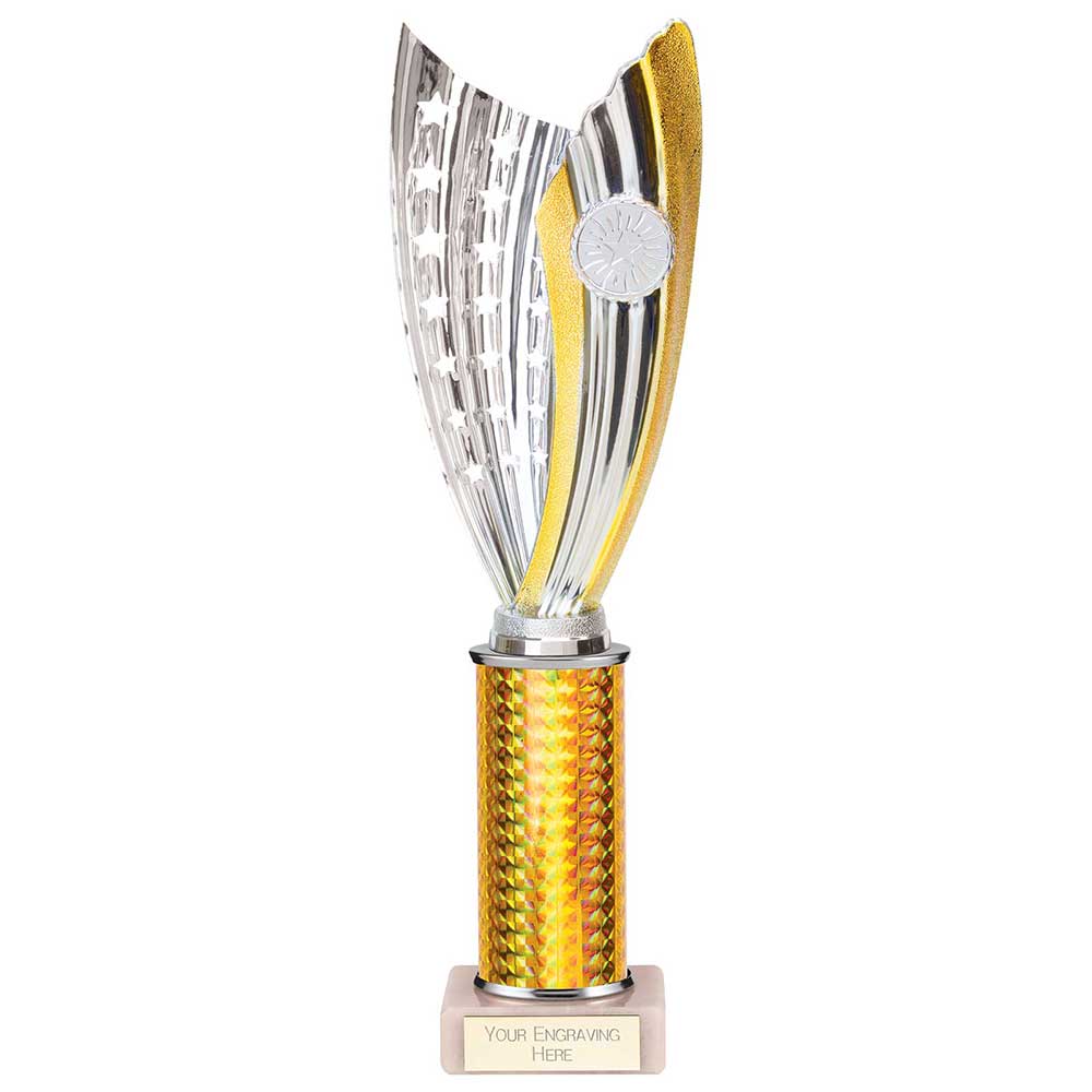 Glamstar Gold & Silver Tube Trophy – 315mm