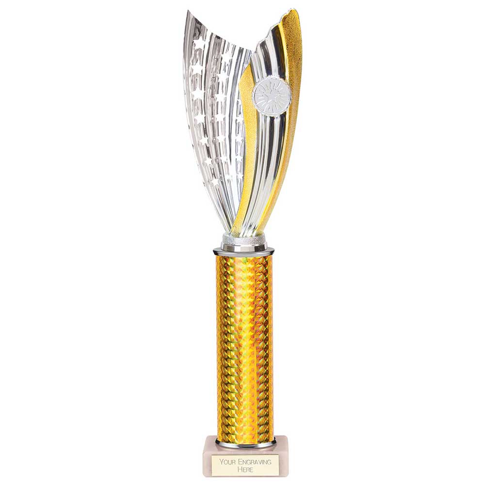 Glamstar Gold & Silver Tube Trophy – 365mm