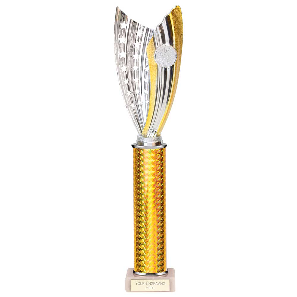 Glamstar Gold & Silver Tube Trophy – 390mm