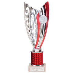Glamstar Red & Silver Tube Trophy