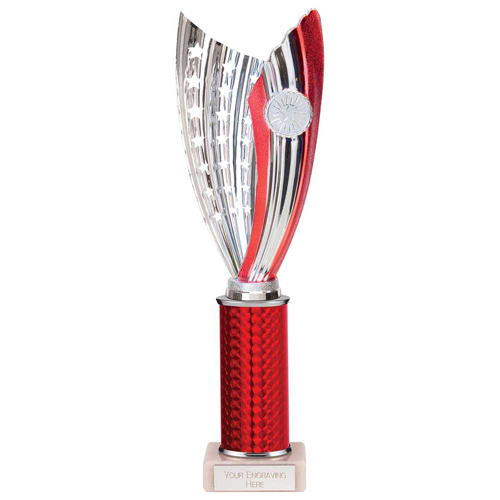 Glamstar Red & Silver Tube Trophy