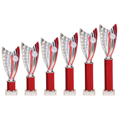 Glamstar Red & Silver Tube Trophy