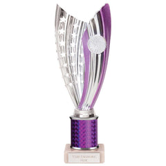 Glamstar Purple & Silver Tube Trophy
