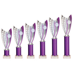 Glamstar Purple & Silver Tube Trophy