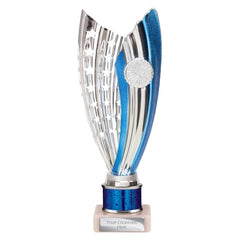 Glamstar Blue & Silver Tube Trophy