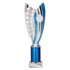 Glamstar Blue & Silver Tube Trophy