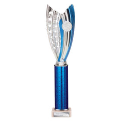 Glamstar Blue & Silver Tube Trophy