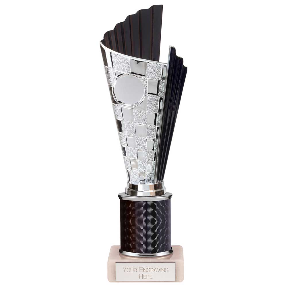 Flash Black & Silver Tube Trophy