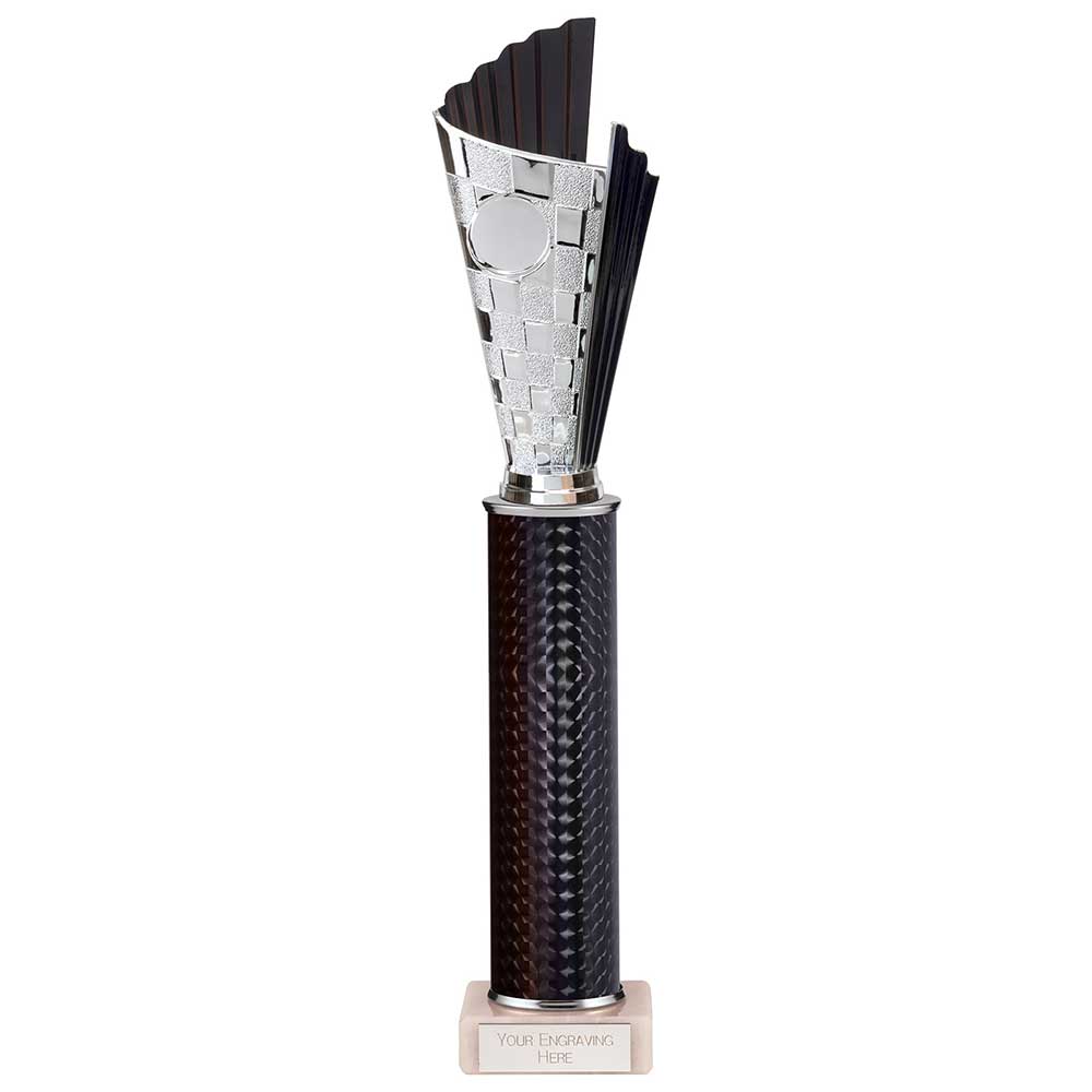Flash Black & Silver Tube Trophy