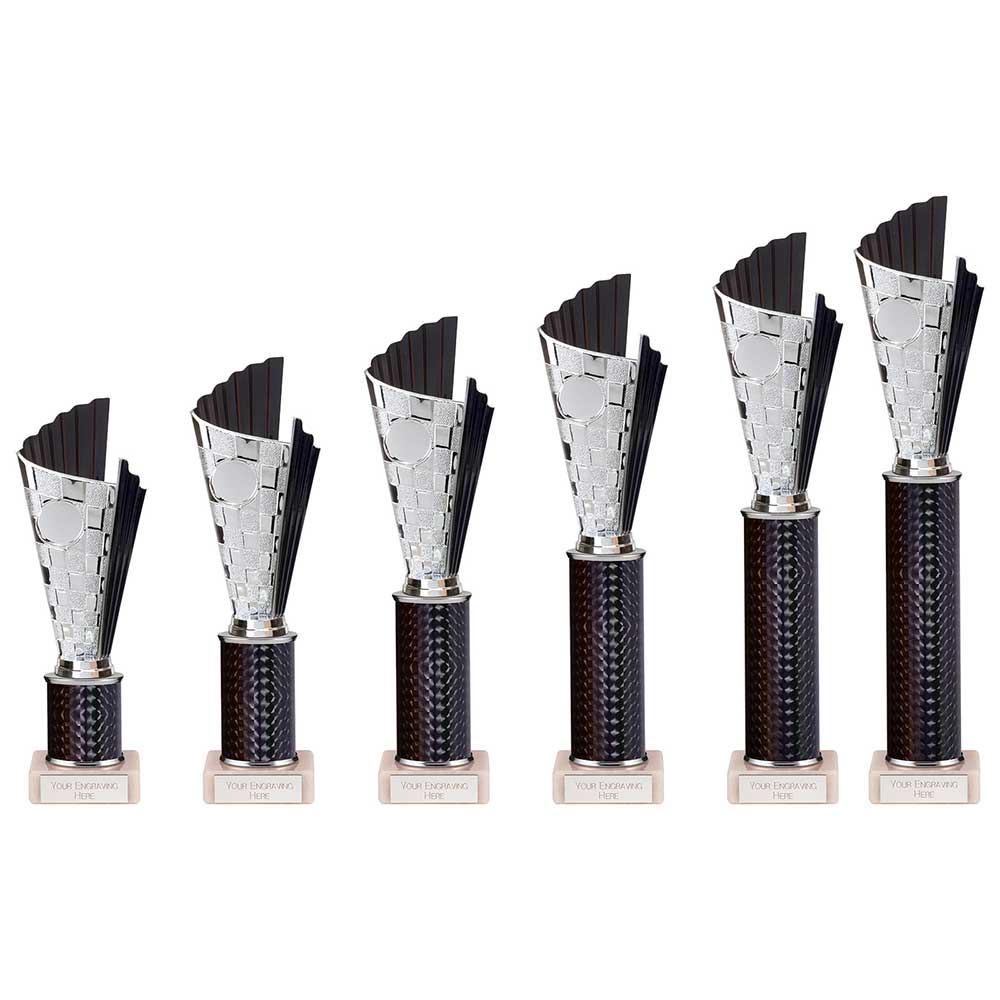 Flash Black & Silver Tube Trophy