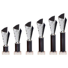 Flash Black & Silver Tube Trophy