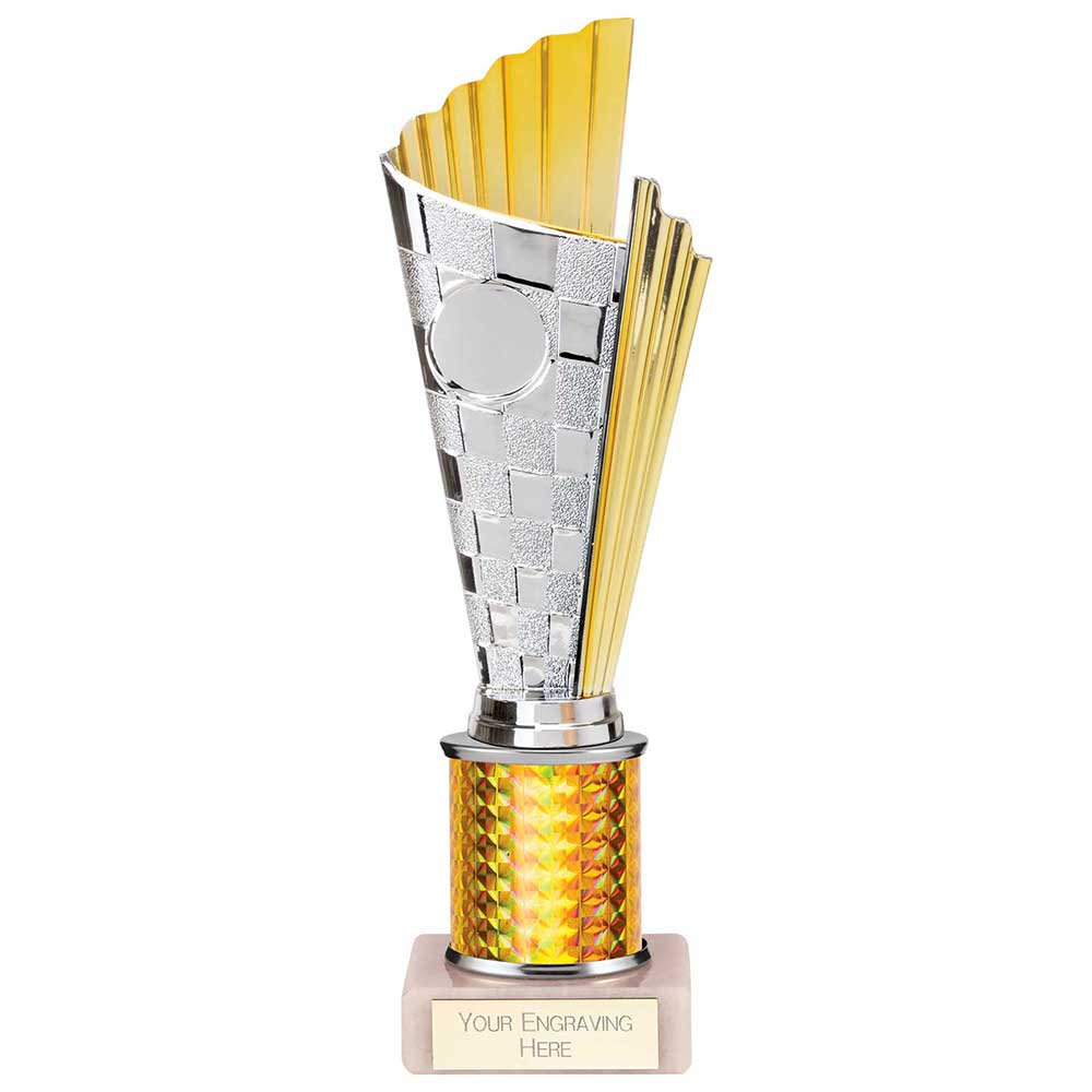 Flash Gold & Silver Tube Trophy