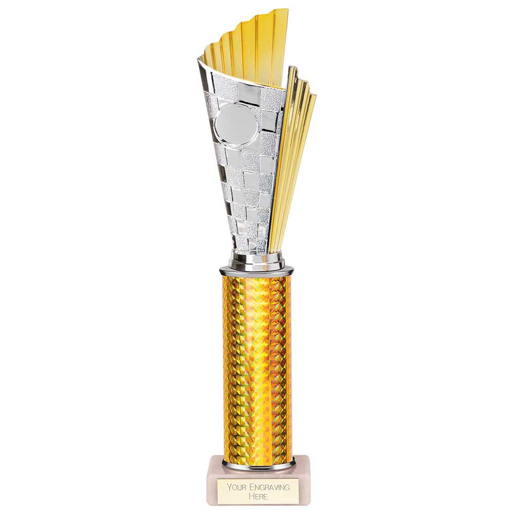 Flash Gold & Silver Tube Trophy