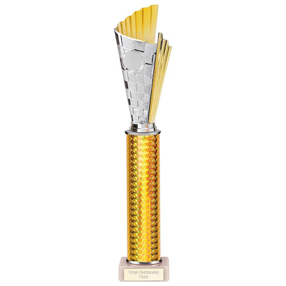 Flash Gold & Silver Tube Trophy
