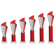 Flash Red & Silver Tube Trophy
