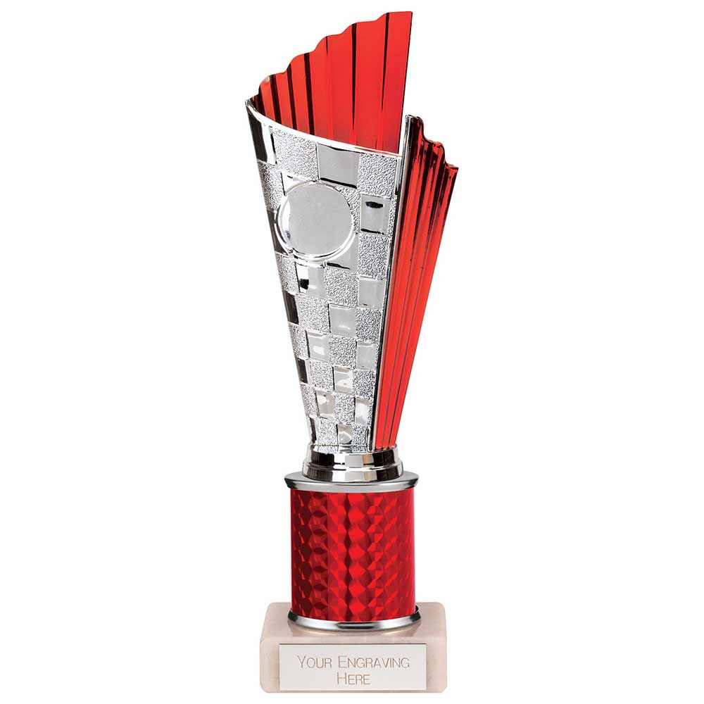 Flash Red & Silver Tube Trophy