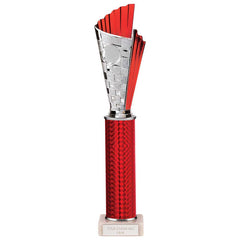 Flash Red & Silver Tube Trophy