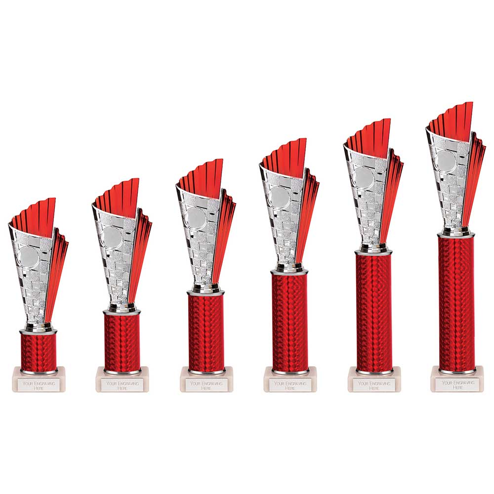 Flash Red & Silver Tube Trophy