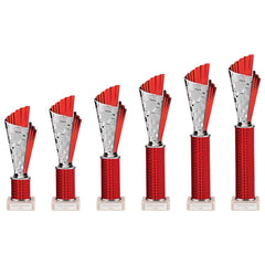 Flash Red & Silver Tube Trophy