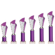 Flash Purple & Silver Tube Trophy