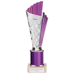 Flash Purple & Silver Tube Trophy