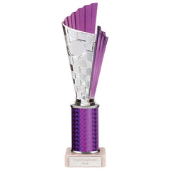 Flash Purple & Silver Tube Trophy