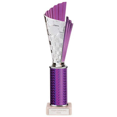 Flash Purple & Silver Tube Trophy