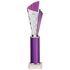 Flash Purple & Silver Tube Trophy