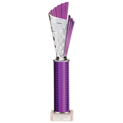 Flash Purple & Silver Tube Trophy