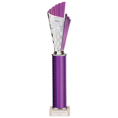 Flash Purple & Silver Tube Trophy