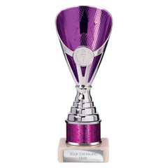 Rising Stars Purple & Silver Tube Trophy