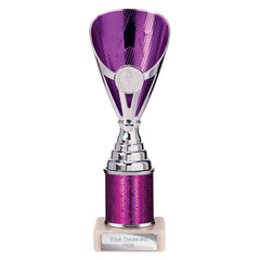 Rising Stars Purple & Silver Tube Trophy