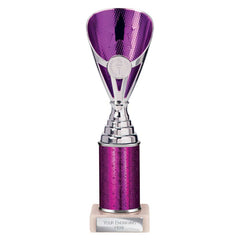Rising Stars Purple & Silver Tube Trophy
