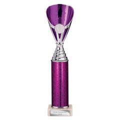 Rising Stars Purple & Silver Tube Trophy