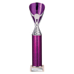Rising Stars Purple & Silver Tube Trophy