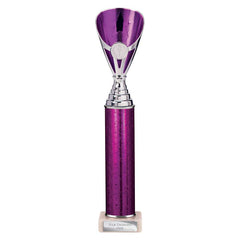 Rising Stars Purple & Silver Tube Trophy