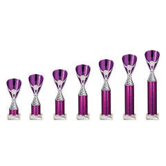 Rising Stars Purple & Silver Tube Trophy