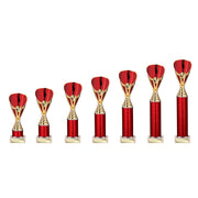 Rising Stars Red & Gold Tube Trophy