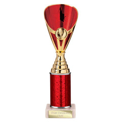 Rising Stars Red & Gold Tube Trophy