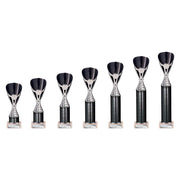 Rising Stars Black & Silver Tube Trophy