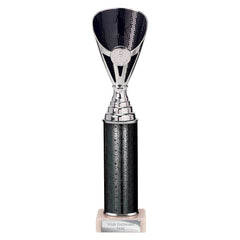 Rising Stars Black & Silver Tube Trophy