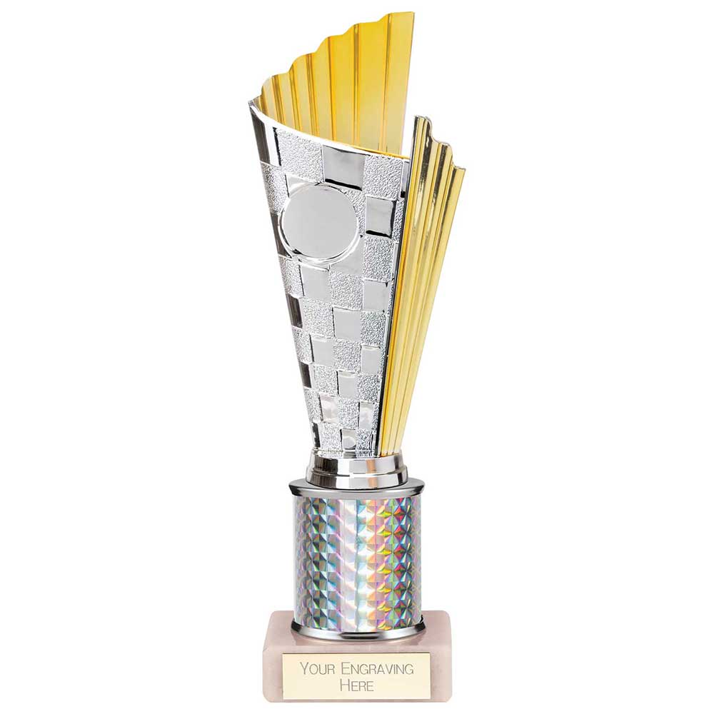 Flash Silver & Gold Tube Trophy