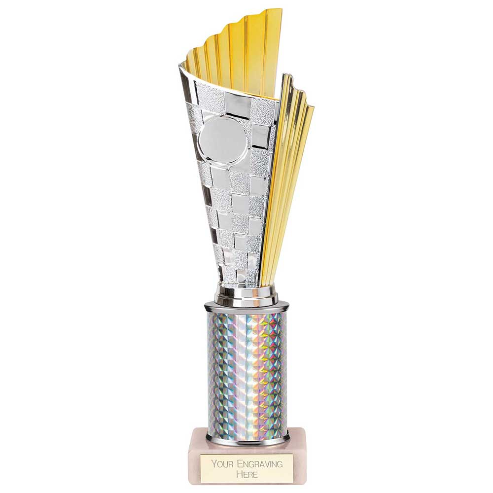 Flash Silver & Gold Tube Trophy