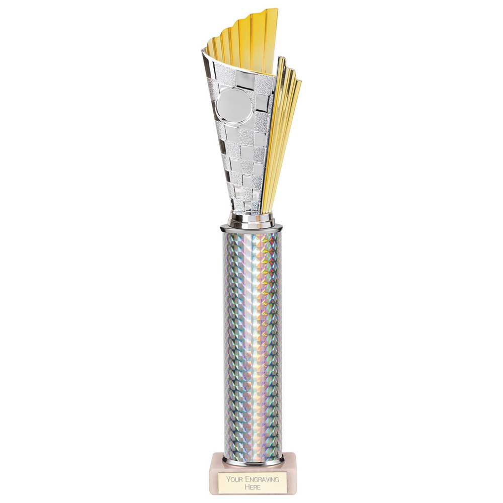 Flash Silver & Gold Tube Trophy